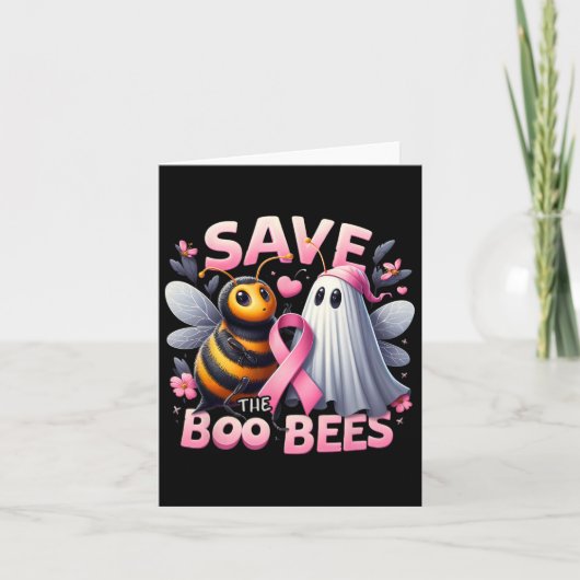 救The Boo Bees Breast Cancer Warrior Halloween カード (正面)
