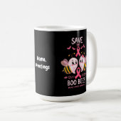 救The Boo Bees Breast Cancer Women コーヒーマグカップ (正面右)