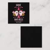 救The Boo Bees Breast Cancer Women スクエア名刺 (正面/裏面)