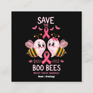 救The Boo Bees Breast Cancer Women スクエア名刺