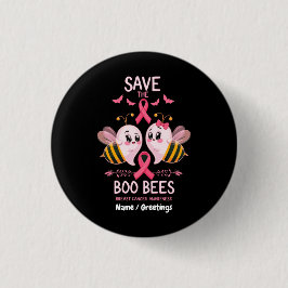 救The Boo Bees Breast Cancer Women 缶バッジ