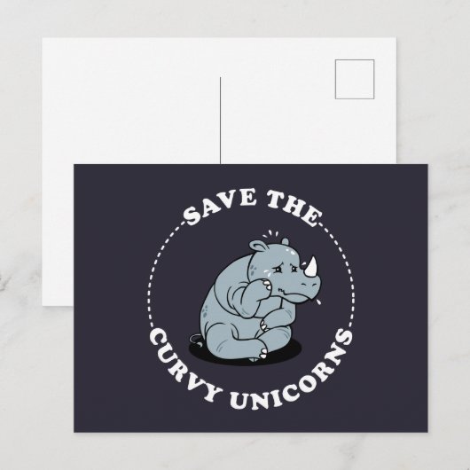 救The Curvy Unicorns ポストカード (正面/裏面)