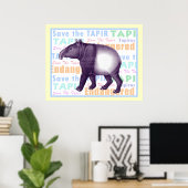 救The Tapir Poster - Asian Tapir ポスター (ホームオフィス)