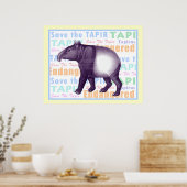 救The Tapir Poster - Asian Tapir ポスター (キッチン)