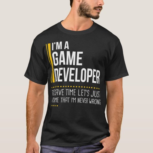 救Time Let Concept Game Developer Is Never Tシャツ (正面)