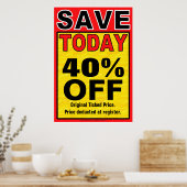 救Today Business Sign/posterテンプレート ポスター (キッチン)