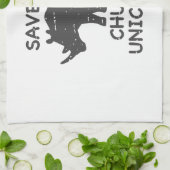 救Unicorns - Choose background color キッチンタオル (折り畳み)