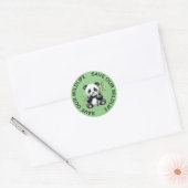 救Wildlife Stickers、Panda Graphic ラウンドシール (封筒)