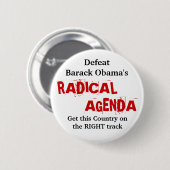 敗北のバラック・オバマの根本的な議題… 缶バッジ (正面&裏面)