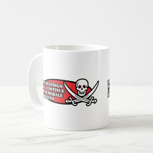 敗北は意気込が改良するまで続きます コーヒーマグカップ (正面左)