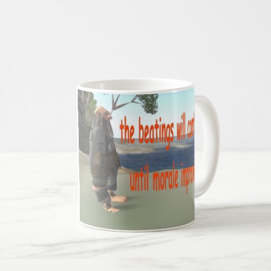 敗北は意気込が改良するまで続きます コーヒーマグカップ (正面右)