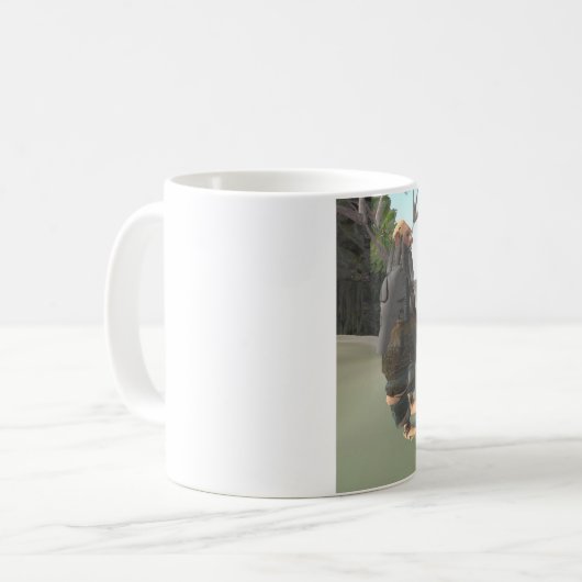 敗北は意気込が改良するまで続きます コーヒーマグカップ (正面左)