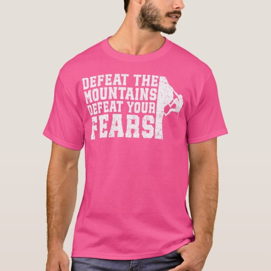 敗北ザマウテンズマウンテン登山クライマーロック Tシャツ (正面)