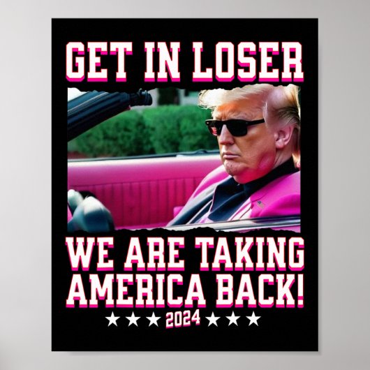 敗者の中で我々はアメリカを取り戻すピンクトランプ202 ポスター (正面)