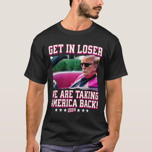 敗者の中で我々はアメリカを取り戻すピンクトランプ202 Tシャツ (正面)