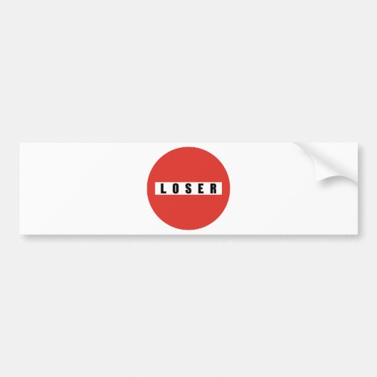 敗者の禁止標識 バンパーステッカー (正面)