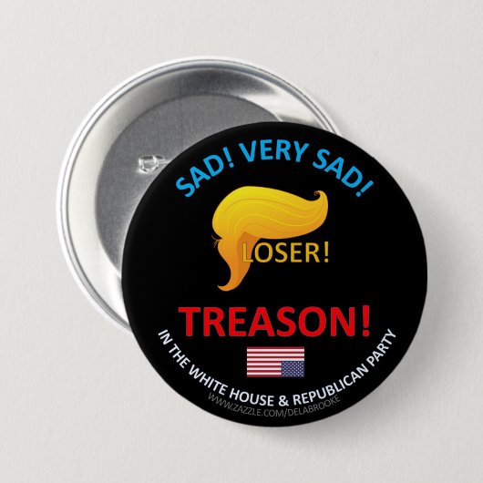 敗者! 反逆! ボタン 缶バッジ (正面&裏面)