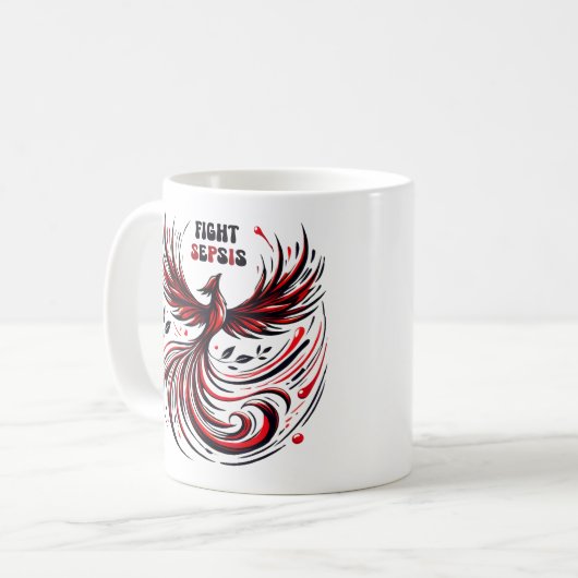 敗血症マグカップと戦う コーヒーマグカップ (正面左)