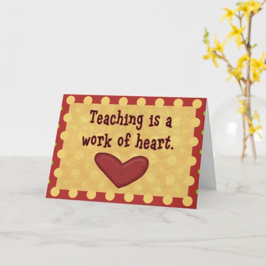 教えがハート先生評価の仕事 カード (黄色い花)
