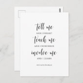 教えて、忘れる ベンジャミン・フランクリン ポストカード (正面/裏面)