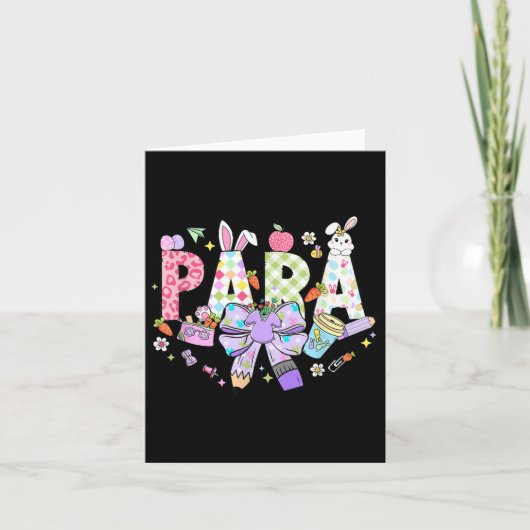 教えのお気に入りのBunnies Paraprofessional Para Sq カード (正面)