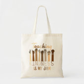 教えの優しさは私のジャム自閉症意識T志 トートバッグ (正面)