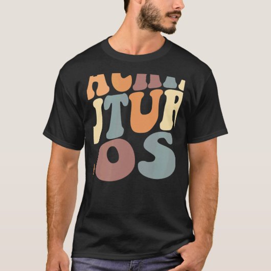 教えの未来アーティストレトロ先生学生Bos Tシャツ (正面)