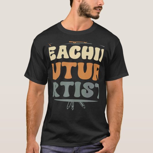 教えの未来アーティスト先生生徒学校3 Tシャツ (正面)