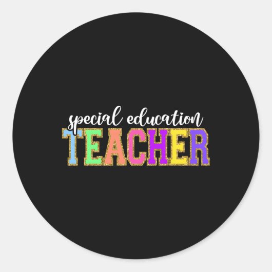 教えの特別教育先生バックスクール ラウンドシール (正面)