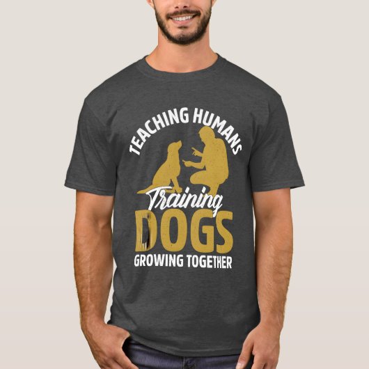 教えのHumansraing Dogs Growingogether Dog fri Tシャツ (正面)