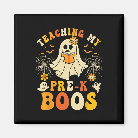 教えのMy Pre-k Boosクルー先生ハロウィーンGho マグネット (正面)
