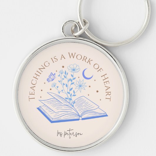 教えはハートの仕事だエレガント キーホルダー (正面)
