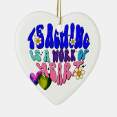 教えはハートの仕事だ素晴らし-先生 セラミックオーナメント (右)