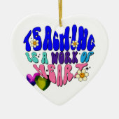 教えはハートの仕事だ素晴らし-先生 セラミックオーナメント (正面)