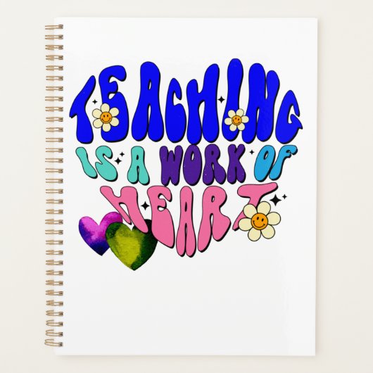 教えはハートの仕事だ素晴らし-先生 プランナー手帳 (正面)