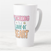 教えはハートの作品だお洒落 カフェラテマグ (右アングル)