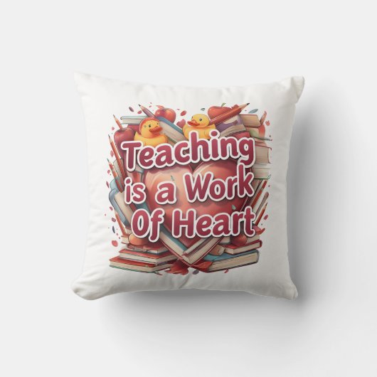 教えはハートの作品だインスパイア- クッション (正面)