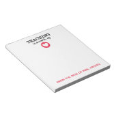 「教えはハートの作品」先生パーソナル ノートパッド (アングル)