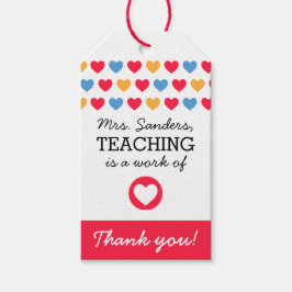 「教えはハートの作品」先生贈り物ラベル ギフトタグ