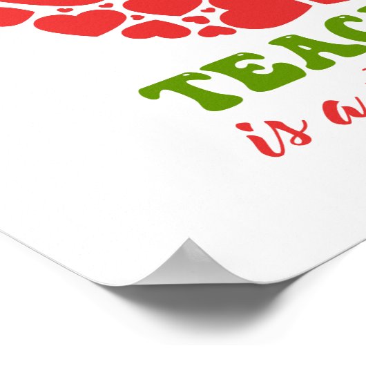 教えはハートの先生だおもしろい ポスター (角)