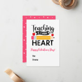 教えはハートバレンタインデーの作品 ノートカード (正面/裏面インサイチュ)
