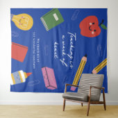 教えはハート先生の作パーソナライズされた業 タペストリー (インサイチュ(横))