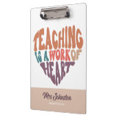 教えはハート先生ギフト最高の クリップボード (左)