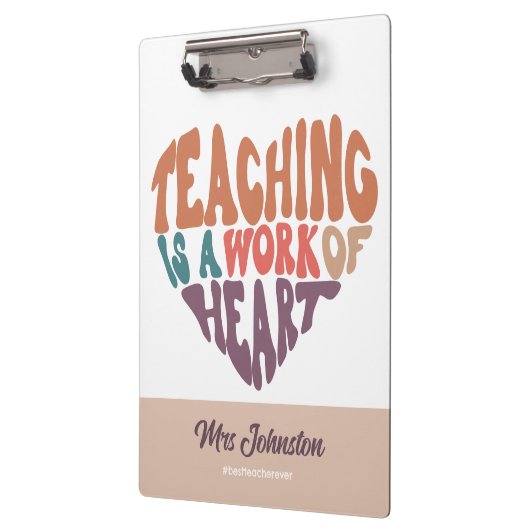 教えはハート先生ギフト最高の クリップボード (左)
