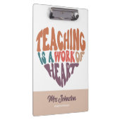 教えはハート先生ギフト最高の クリップボード (右)