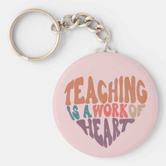 教えはハート先生ハートワードアートの作品 キーホルダー (正面)