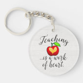 教えはハート先生評価の仕事 キーホルダー (正面)