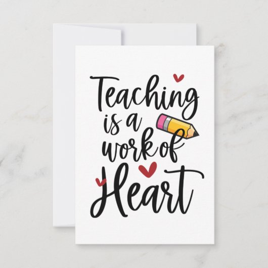 教えはハート先生評価の仕事 サンキューカード (正面)