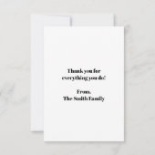 教えはハート先生評価の仕事 サンキューカード (裏面)