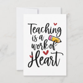 教えはハート先生評価の仕事 サンキューカード